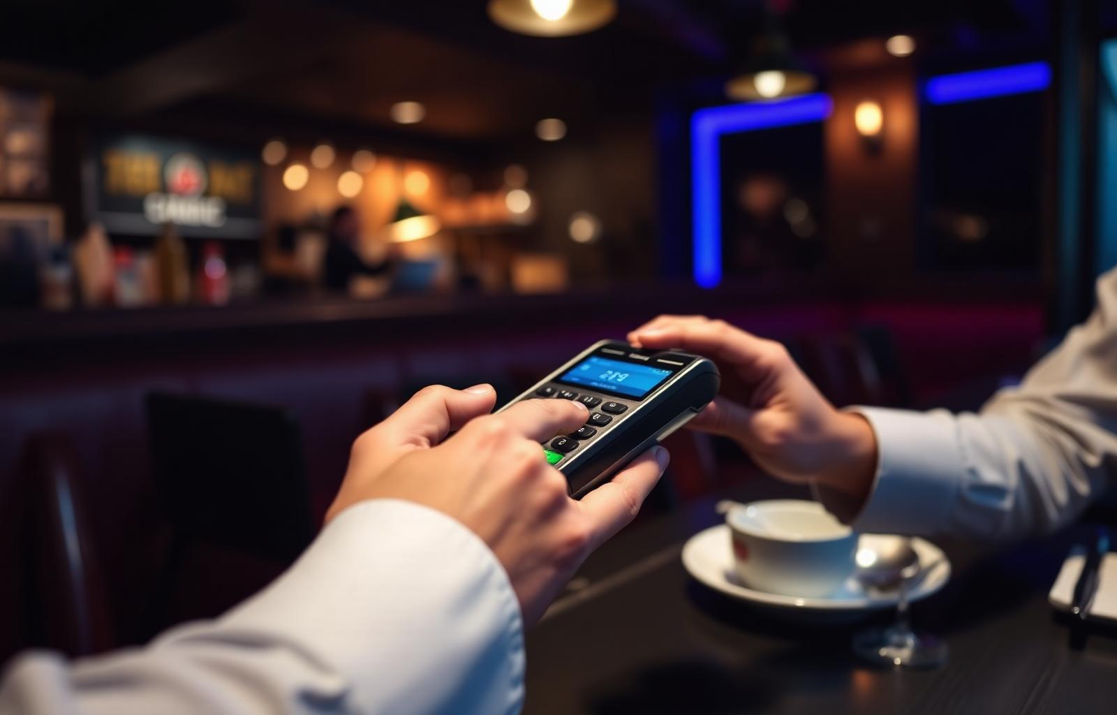 Tap-to-pay on an EDC terminal at the table